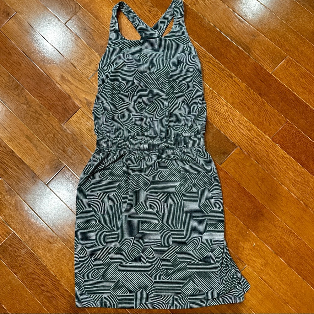 Prana Gray Patterned Dress medium
